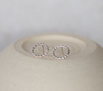 Sterling Silver Dotty Circle Studs, 6 of 8