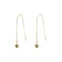 Bead Ball Drop Earring In Sterling Silver, Gold Plated, thumbnail 5 of 8