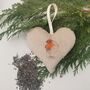 Robin Thinking Of You Gift, Hanging Heart Lavender Rose, thumbnail 7 of 12