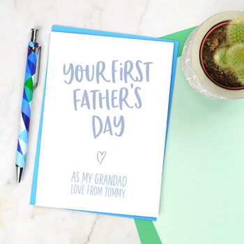 Personalised First Father's Day Card For Daddy/Grandad, 2 of 3