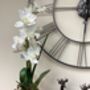 White Cymbidium Orchid Silk Flower Arrangement, thumbnail 1 of 6
