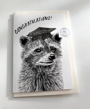 Graduation Raccoon Card, 3 of 6