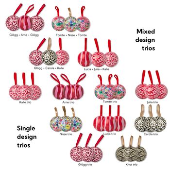 Trio Of Baubles In Swedish Design Filled With Chocolate Truffles, 4 of 12