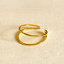 Thin Adjustable Double Band Ring, Minimalist Jewellery, thumbnail 1 of 5