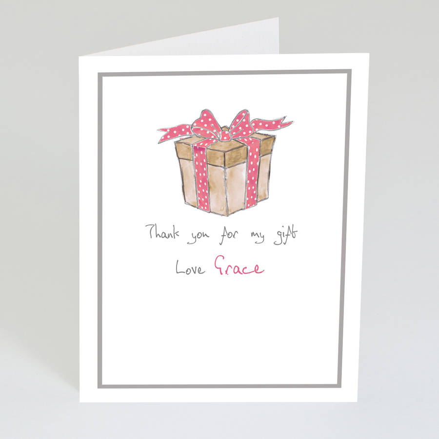 Personalised 'thank You For My Gift' Card By Marf Creative