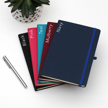 Personalised Vegan Leather Notebook, 6 of 9