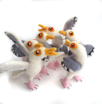 Tiny Seagull Decoration Herring Gull Ornament, 4 of 11