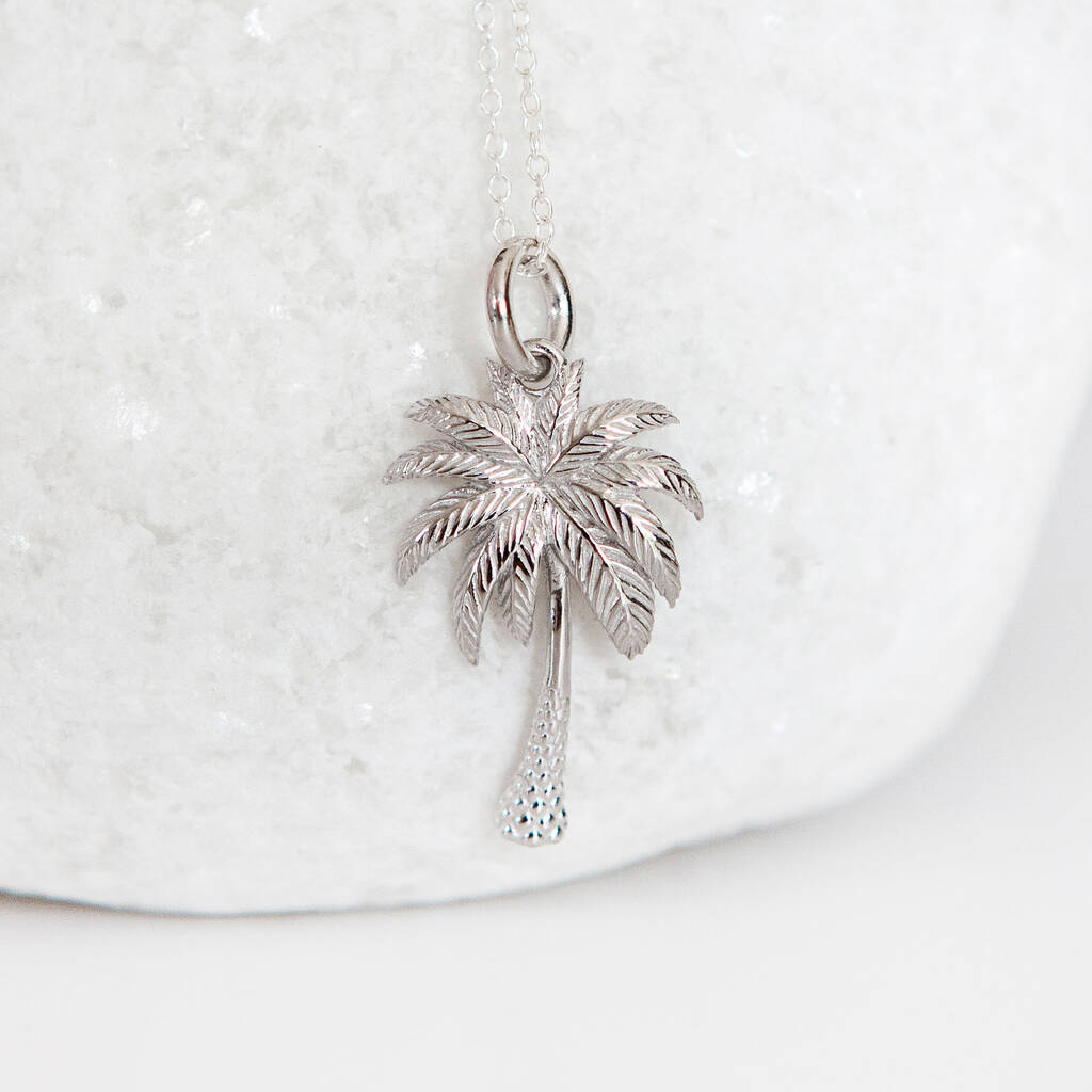 Sterling Silver Alamea Hawaii Pearl Palm Tree Pendant