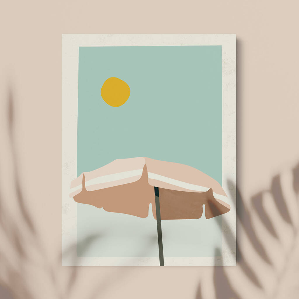 Beach Umbrella Art Print By Green Lili