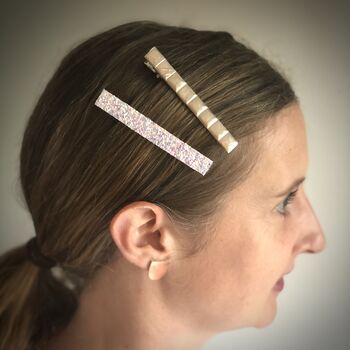 Narrow Barrette Hair Clips 'Wafer', 3 of 10
