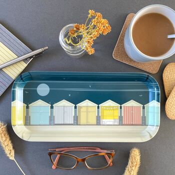 Beach Huts Melamine Tray, 3 of 7