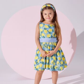 Lemon Garden Dress With Hairband Accessory, 2 of 7