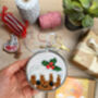 Christmas Pudding Cross Stitch Kit, thumbnail 7 of 7