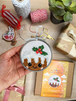 Christmas Pudding Cross Stitch Kit, 7 of 7