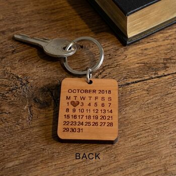 Personalised Milestone Calendar Photo Keyring, 4 of 8