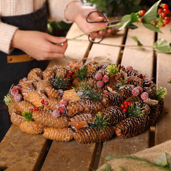 Natural Pine Cone Christmas Wreath, 5 of 7
