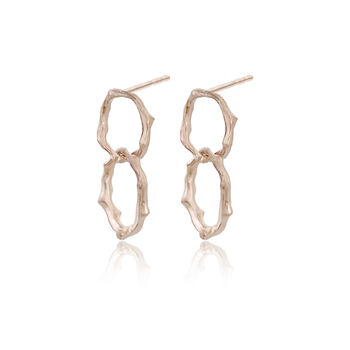 Twig Link Chain Earrings, 3 of 6