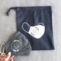 Personalised Face Mask And Carry Bag Set, thumbnail 1 of 4
