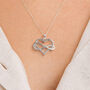 Sterling Silver Open Infinity Heart Necklace, thumbnail 1 of 11