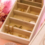 Personalised Birth Flower Wooden Mirror Jewellery Box, thumbnail 2 of 12