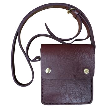 Small Leather Crossbody Bag With Pop Bag Closure, 11 of 12