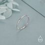 Sterling Silver Beaded Dot Band Ring, thumbnail 3 of 12