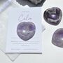 Calm Amethyst Heart Worry Thumb Stone Gift For Calm And De Stress, thumbnail 5 of 9