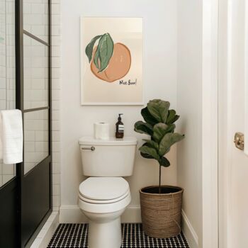 Nice Bum Print Bathroom Wall Art, 3 of 5