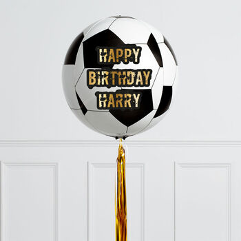 Personalised Football Inflated Orb Balloon, 2 of 2