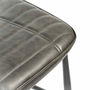 Corrine Vegan Leather Chair Grey Set Of Two, thumbnail 3 of 6