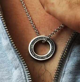 Personalised Thick Silver Washer Necklace, 2 of 5