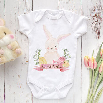 Easter Bunny And Chick Children's T Shirt Or Baby Grow, 5 of 5