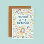 Boys 1st Birthday Card, Rainbow First Birthday Card, thumbnail 2 of 2