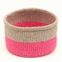 Grey And Fluoro Pink Colour Block Basket, thumbnail 7 of 12