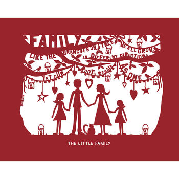 Family Print Or Papercut In Mount, 12 of 12