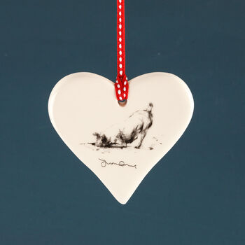 Dog Hanging Love Hearts With Classic Dog Poses, 3 of 12