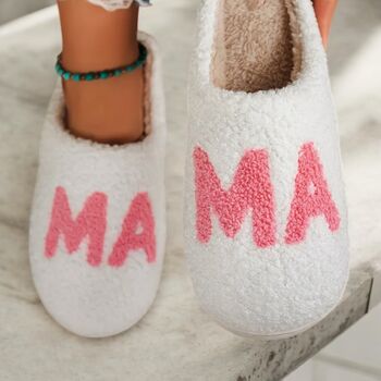 Cozy Plush Mama Mothers Day Slippers, 6 of 7