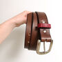 Personalised Custom Colour Leather Belt, thumbnail 3 of 12