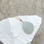 Amazonite Disc Necklace Real 18k Gold Plated, thumbnail 4 of 7
