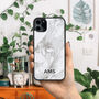 Marble iPhone Case Personalised Green Black White Pink, thumbnail 1 of 9