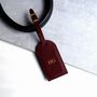 Couples Handmade Personalised Leather Luggage Tag Set, thumbnail 1 of 8