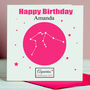 Star Sign Constellation Birthday Card For Her, thumbnail 1 of 3
