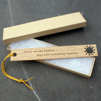 Personalised Gift Oak Bookmark 'You're A Star', 3 of 4