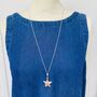 Rose Gold And Silver Plated Matte Star Necklace, thumbnail 3 of 4