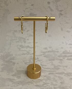 Minimalist Sun 18 K Gold Plated Ear Studs, 4 of 8