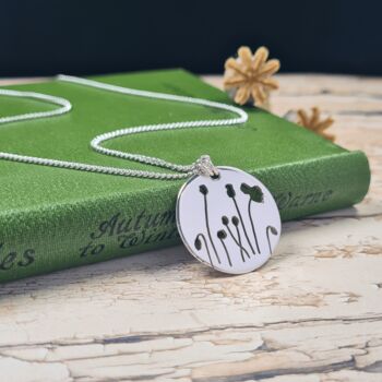 Sterling Silver Poppy Fields Necklace, 4 of 5