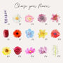 Personalised Watercolour Flower 'Friendship’ A4 Print, thumbnail 2 of 3