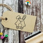 Easter Happy Bunny Rabbit Rubber Stamp, thumbnail 1 of 2