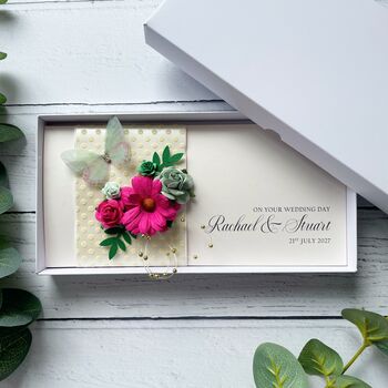 Handmade Wedding Money Wallet Chrysanthemum Flower, 4 of 5