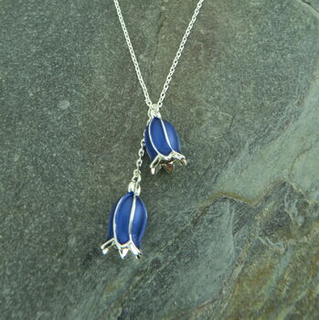 Bluebell Flower Pendant Necklace, 2 of 6